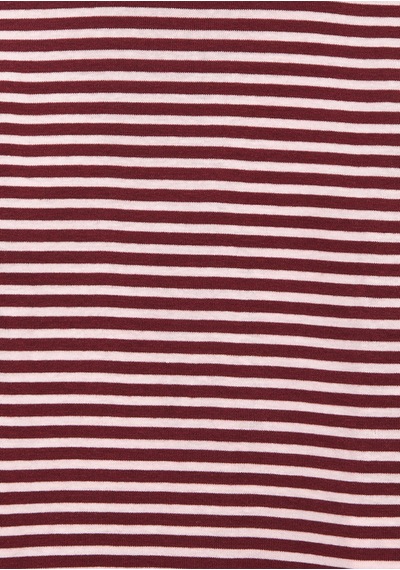 Mavi - Çizgili Basic Tişört 7610351-88614 Bordo