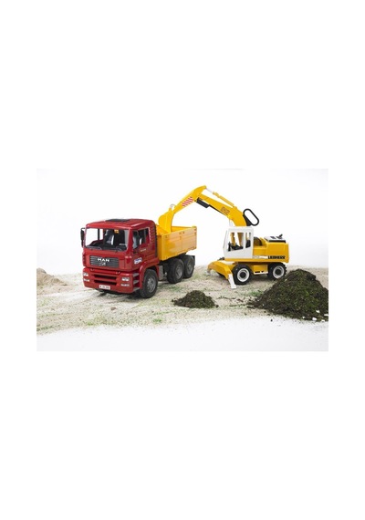 Bruder Man Damperli Kamyon ve Liebherr Ekskavatör Br02751