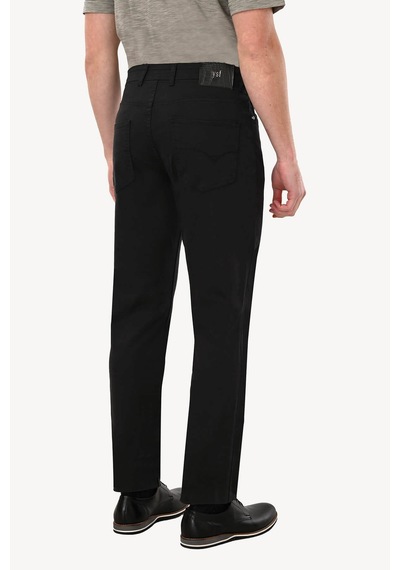 Erkek Siyah Slim Fit Kanvas Pantolon