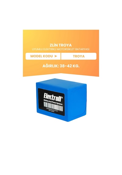 Zlin Troya Batarya Mega Kapasite Lifepo4 72v 60ah Elektrikli Motosiklet Bataryası