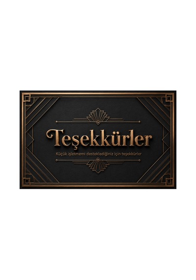 100 Adet Premium Teşekkür Kartı 8x5 Cm Paket İçi Sipariş Notu, Müşteri Teşekkür Kartı - Gri - 017