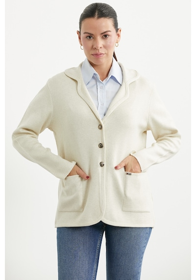 Sementa Oversize Cepli Triko Ceket - Taş