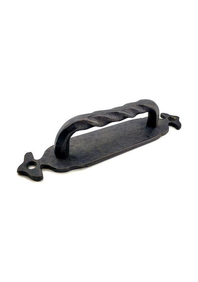 Antika Tarz Dekoratif Pirinç Burgulu Çekme Kol - 148x33 Mm, Oksit