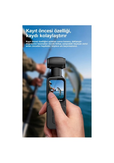 Bubitechh 5k 15fps Pocket Cam, 270 Döner Lensli Aksiyon Kamerası 1,69 İnç Ips Dokunmatik, 1000mah Pil, Eıs Titreşim Önleme, Otomatik Fotoğraf Çekimi, Uzaktan Kumandalı, Döndürülebilir Ekran