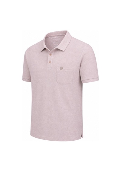 Classics Men Özbarla Polo Yaka Klasik Fit Kısa Kol Erkek Tişört 7637 Pudra
