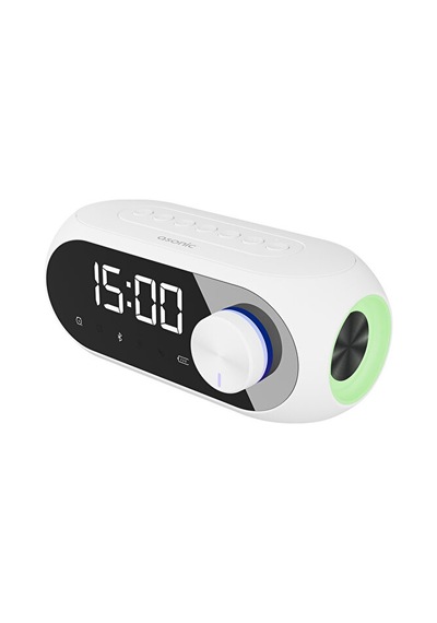 As-w6 1200mah 5w Beyaz Bluetooth-aux-derece-usb Double Alarmlı Sa