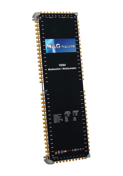 Mag Platinum Mp 10/64 Multiswitch - 10 Giriş 64 Çıkışlı Merkezi Uydu Santrali Hybrid 4k Ve 3d Destekli