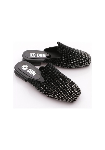 Dgn T0012 Kadin Terlik Siyah Platin