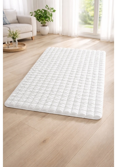 Dekoratif Bubble Peluş Post Halı Beyaz 111p Beyaz