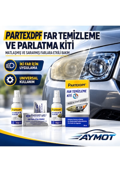Partex Universal Far Temizleme Ve Parlatma Kiti İki Far İçin