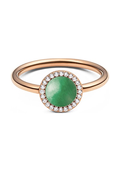 Audrey Ring Jade Rose Gold