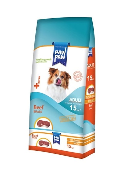 Paw Paw Biftekli Yetişkin Köpek Maması 15 KG