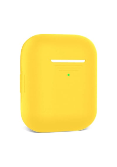 Wozlo Apple Uyumlu AirPods 1. Ve 2. Nesil Silikon Koruma Kılıfı - Silikon Koruyucu Kılıf - Sarı