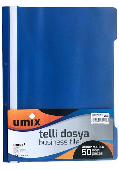 50 Li 1 Paket Telli Ofis Büro Dosyası Çok Renkli