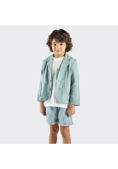 Panço Erkek Çocuk Müslin Ceket Yeşil 2411bk22003-4575 001