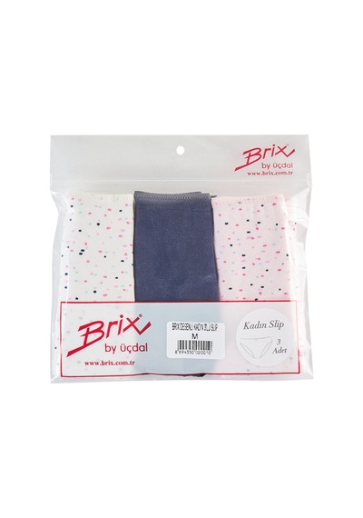 Brix Desenli Kadın 3'lü Slip Xl - 2 Adet Tarı