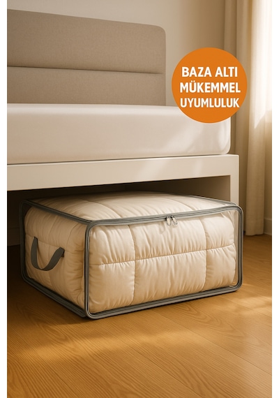 Hurç 41x51x16 Cm Yorgan, Battaniye Saklama Ve Düzenleme Çantası - Saplı & Fermuarlı Diğer