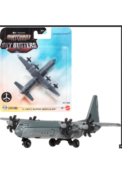 Matchbox The Movie Sky Busters C-130j Super Hercules Siyah