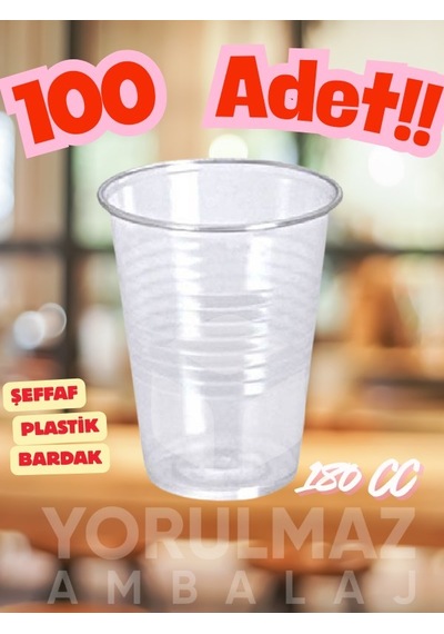 180 Cc Plastik Bardak Ekonomik Ve Dayanıklı Tek Kullanımlık Bardak Siyah
