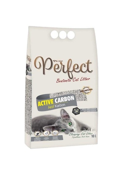 Perfect Aktif Karbonlu İnce Taneli Bentonit Kedi Kumu 10 L