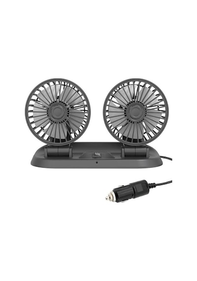 Fan10 Mini Araç Vantilatörü, 12 Volt Dc, Çakmaklık Bağlantılı, Plastik, Araç Numaratörlü 2 Li Set