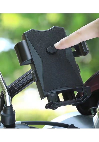 Dikiz Ayna Bağlantılı Otomatik Motosiklet Ve Bisiklet Telefon Tutucu Motorsiklet Telefon Tutacağı