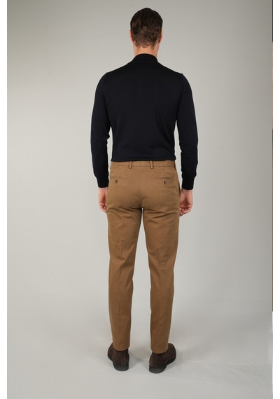 Bisse Haki Pamuklu Chino Pilesiz Erkek Pantolon Pns24k24001 D49 Haki