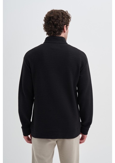 Cazador 50670 Erkek Dik Yaka Sweat Siyah