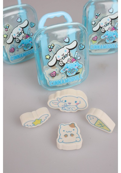 X Dekomus Lisanslı Cinnamoroll Çekçekli Bavul 4'lü Silgi Tek Adet Altın
