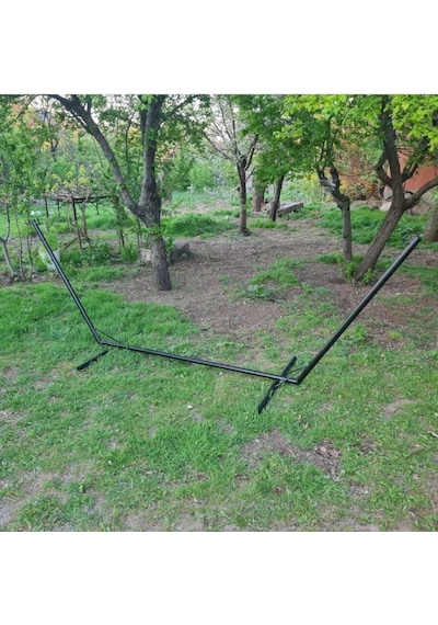 Metal Hamak Ayağı Boru Metal Hamak Demiri Siyah Renk Siyah
