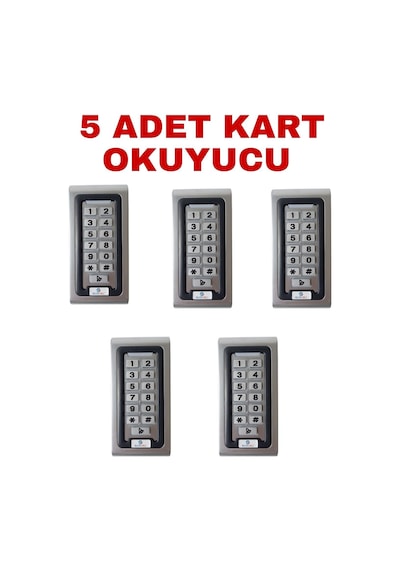 Sr-200 Mf Mifare Kartlı Ve Şifreli Geçiş Sistemi Metal Kasa Rfıd Kart Okuyucu 13.56 Mhz 5 Adet
