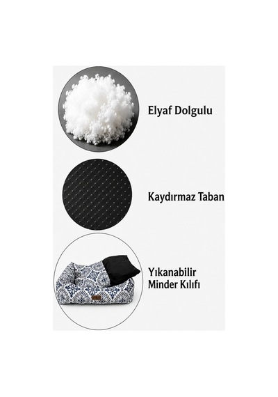 Kedi Ve Köpek Yatağı Kafa Destekli Kaydırmaz Taban Yıkanabilir Fermuarlı Minder %100 Boncuk Elyaf Lacivert - 880949255 Xl Kedi Ve Köpek Yatağı Kafa Destekli Kaydırmaz Taban Yıkanabilir Fermuarlı Minder %100 Boncuk Elyaf Lacivert - 880949255 Xl
