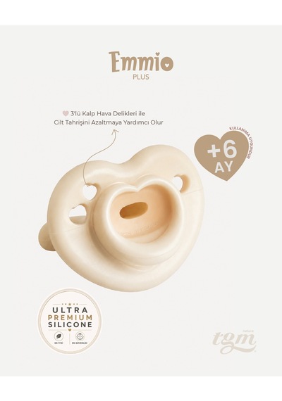 Tgm Baby Ultra Premium Silikon Kalpli Emzik Plus Krem