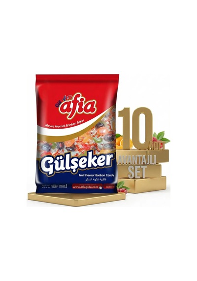 Afia Gülşeker Karışık Meyve Aromalı Şeker 10x175 Gr
