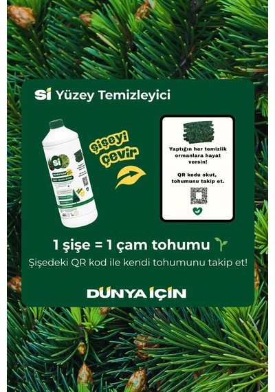 Si Senin İçin %100 Doğal Yüzey Temizleyici Çam İğnesi 900 Ml. Tekli