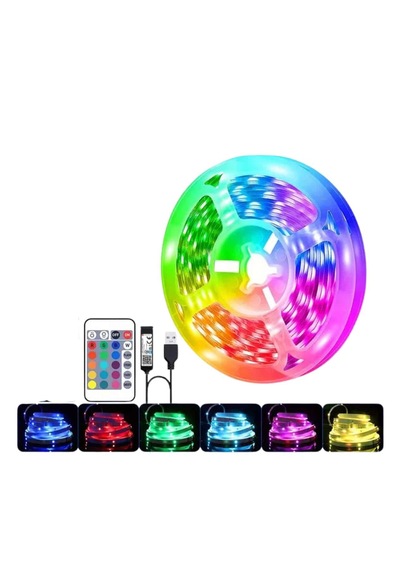 Rgb Şerit Led 10 Metre Led Işık Kumanda İle Kontrol Rgb 24501860