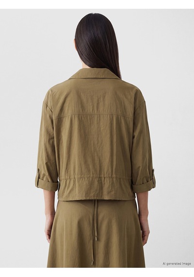 Lcw Everyday Haki Oversize Modal Karışımlı Kadın Ceket