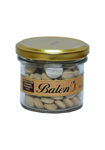 Balen Kırmızı Kore Ginsengi Ekstraktı Tahta Kutulu 600mg X 120 Tablet X 4 Kutu