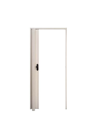 Faran Dekorasyon 87 x 215 Beyaz Renk Camlı Pvc Akordiyon Kapı - FRNAKMODEL-0-43