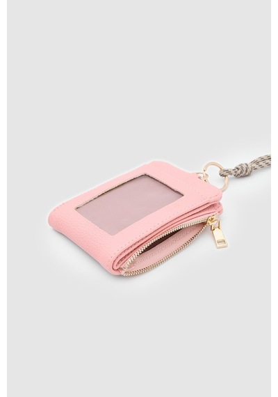 Shule Bags Palm Boyun Askılı Kadın Cüzdan Pembe