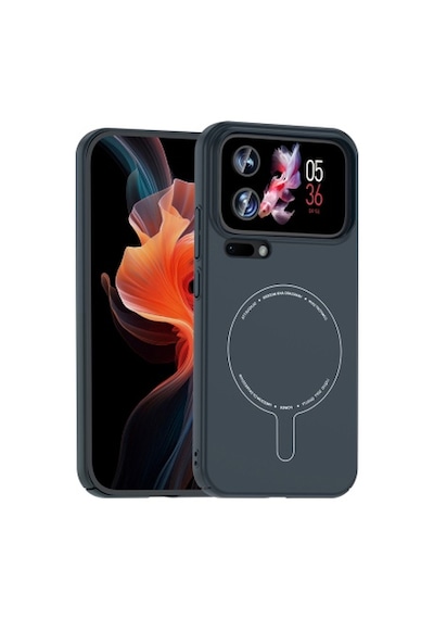 Xiaomi 17 Pro Max Kılıf M-safe Şarj Özellikli Kamera Korumalı Zore Elio Sert Pc Kapak Xiaomi 17 Pro Max Zore - Lacivert