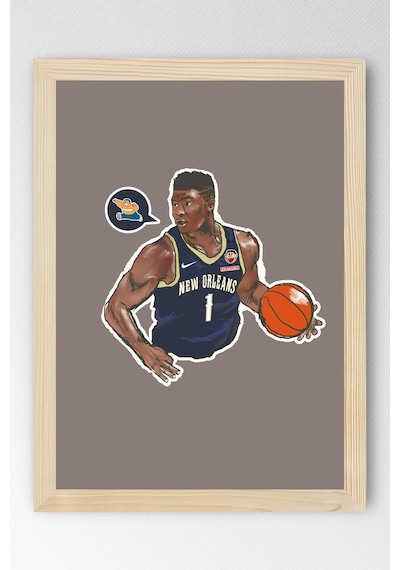 Zion Williamson Çerçeveli Tablo - Basketbol Nba Posteri Tablo