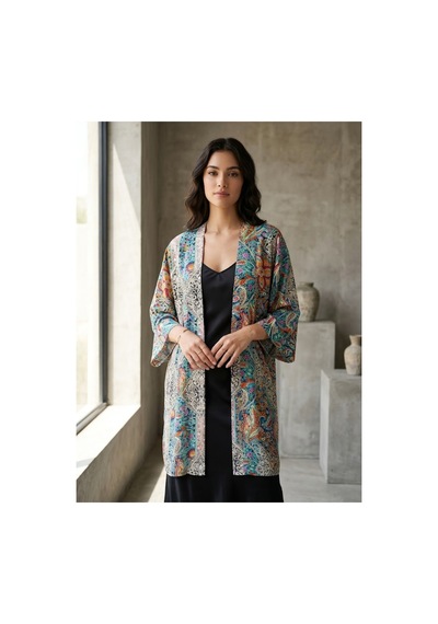 Genel Markalar Önü Açık Tunik, Kaftan Zeytin Yeşili Zeytin Yeşili