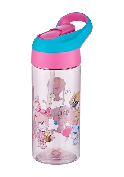 Ayrex Vagonlife Fiftyfifty 500ml Tritan Kalın Pipetli Çocuk Okul Su Matarası Genel