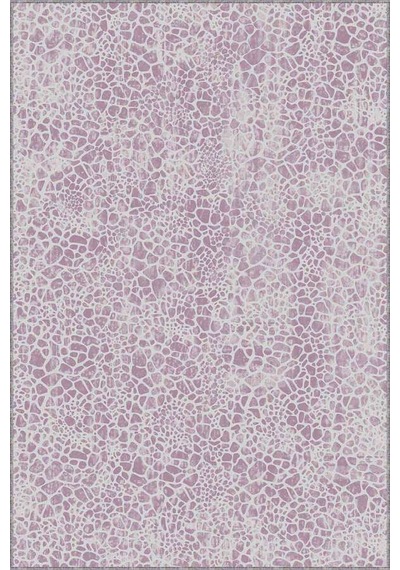 Pembe Leopar Kaymaz Tabanlı Makinede Yıkanabilir Halı Le006n11
