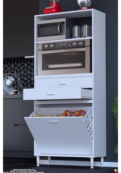 Saye 80 Cm Fırın Dolabı 2 Göz Sepetli Çok Amaçlı Mutfak Kiler Banyo Kirli Çamaşır Dolabı 80x181x32cm Beyaz Saye 80 Cm Fırın Dolabı 2 Göz Sepetli Çok Amaçlı Mutfak Kiler Banyo Kirli Çamaşır Dolabı 80x181x32cm Beyaz