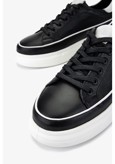 Valmenti Erkek Hakiki Deri Siyah Deri Sneakers & Spor Ayakkabı 298 2832-6015 Erk Ayk Y25 Sıyah Dr Siyah