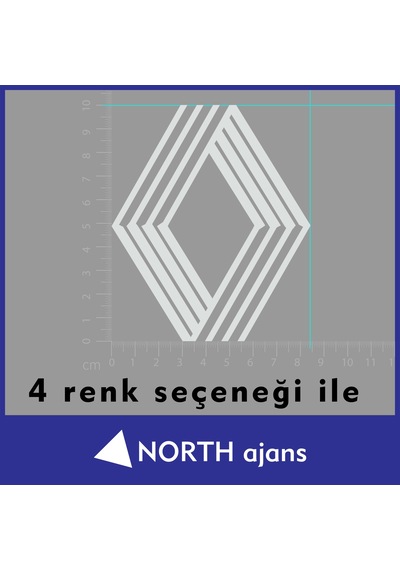 Beyaz Araç Sticker Etiketleri 10cm Model 9