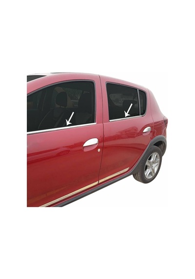 Dacia Sandero Krom Cam Çıtası 2013-2020 Arası 4Prç Paslanmaz Çeli N11.4079