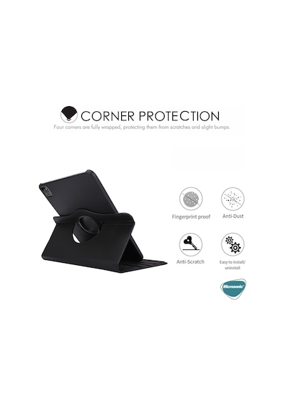 Microsonic Apple Uyumlu iPad Pro 11 2024 Kılıf A2836-a2837 360 Rotating Stand Deri Tablet Kılıfı